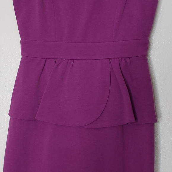 Tibi Norma Chic Jersey Knit Peplum Dress Casual Office Barbiecore Spring Luxury - Picture 14 of 16